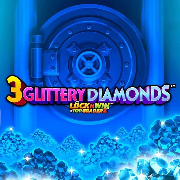 3 Glittery Diamonds slot visual from PearFiction Studios available on slotspalacegreece.org