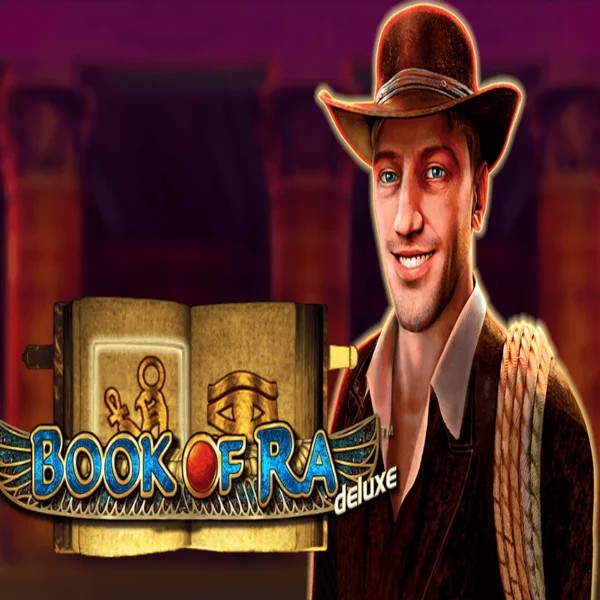 Book of Ra Deluxe game by Novomatic – logo hosted on SlotsPalace Casino