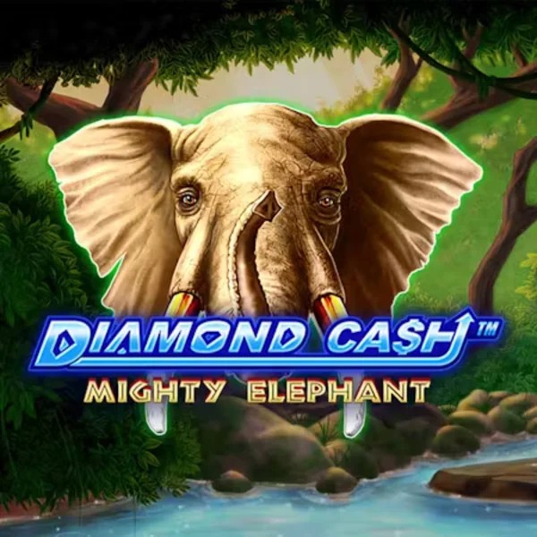 Diamond Cash Mighty Elephant slot logo by Greentube at SlotsPalace Casino
