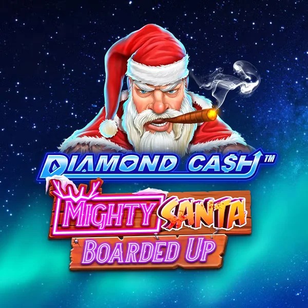 Diamond Cash Mighty Santa Boarded Up logo by Greentube at SlotsPalace Casino