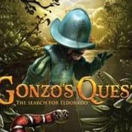 Slots logo of Gonzo's Quest from NetEnt at SlotsPalace Casino