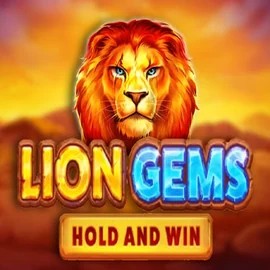 Lion Gems Hold and Win by Playson, showcased at slotspalacegreece.org – game logo