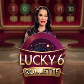 Lucky 6 Roulette slot logo by Pragmatic Play at SlotsPalace Casino