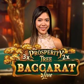 Prosperity Tree Baccarat online game logo by Evolution on slotspalacegreece.org